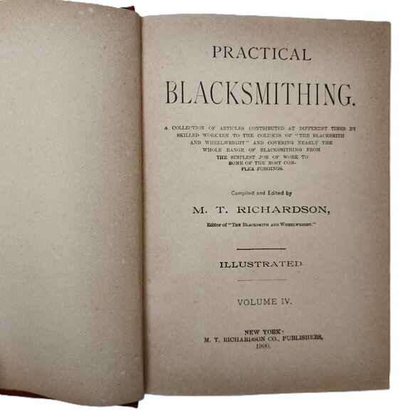Practical Blacksmithing A Whole Range of Blacksmithing IV 1891HC by Richardson - Picture 3 of 8